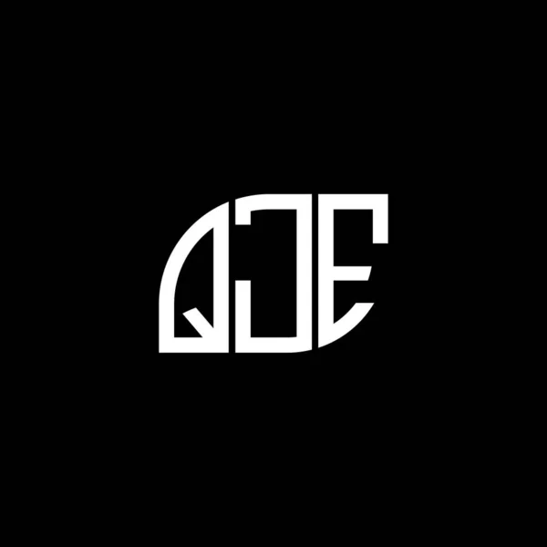 Qje Letter Logo Design Black Background Qje Creative Initials Letter — Stock Vector