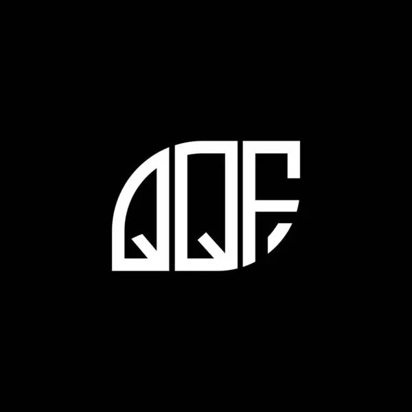 Qqf Letra Logotipo Design Fundo Preto Qqf Criativo Iniciais Carta — Vetor de Stock