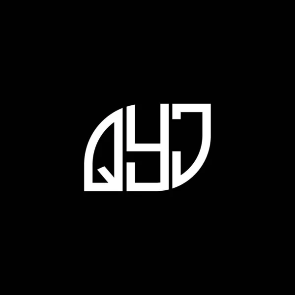 Qyj 디자인 Black Background Qyj Creative Initials Letter Logo Concept — 스톡 벡터