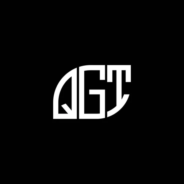 Qgt Logo Ontwerp Zwarte Achtergrond Qgt Creatieve Initialen Letter Logo — Stockvector