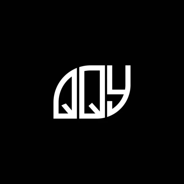 Qqy Písmeno Logo Design Černém Pozadí Qqy Kreativní Iniciály Koncept — Stockový vektor