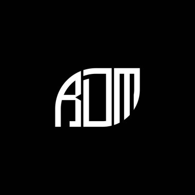Siyah arka planda RDM harf logosu tasarımı. RDM yaratıcı harflerin baş harfleri logo kavramı. RDM harf tasarımı.