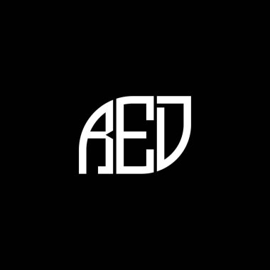 Siyah arkaplanda kırmızı harf logosu tasarımı. Kırmızı yaratıcı harflerin baş harfleri logo konsepti. Kırmızı harf tasarımı.