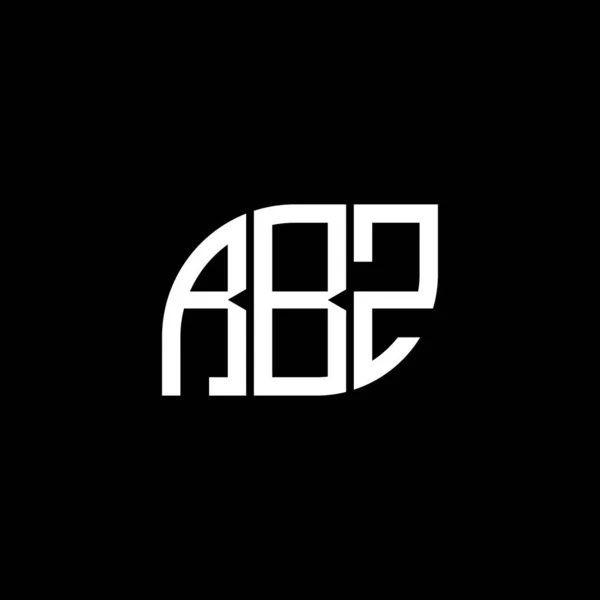 Rbz Schriftzug Design Auf Schwarzem Hintergrund Rbz Kreative Initialen Buchstabe — Stockvektor