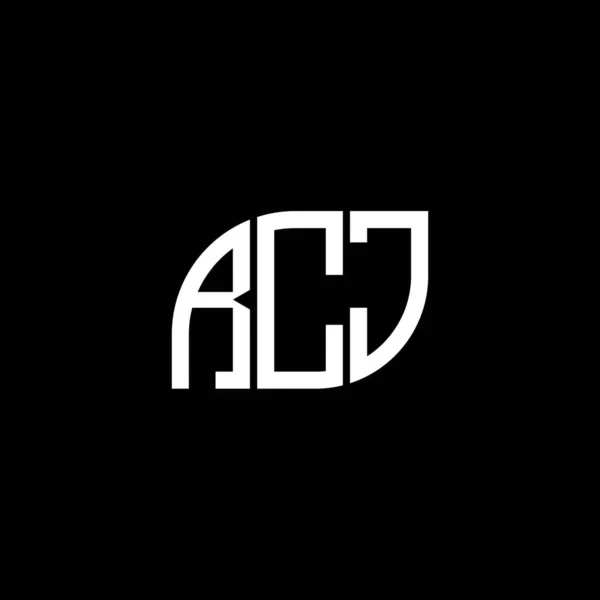 Rcj Letter Logo Design Black Background Rcj Creative Initials Letter — Stock Vector