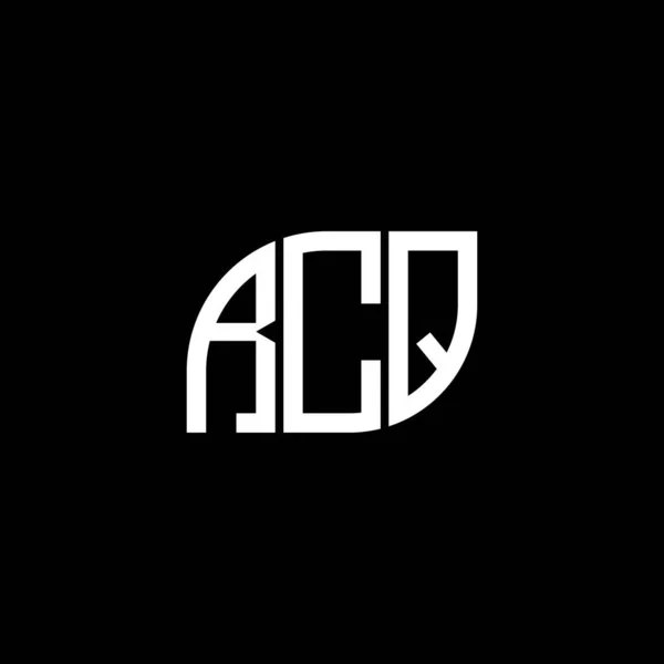 Rcq Letter Logo Design Auf Schwarzem Hintergrund Rcq Kreative Initialen — Stockvektor