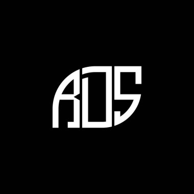Siyah arka planda RDS harf logosu tasarımı. RDS yaratıcı harflerin baş harfleri logo kavramı. RDS harf tasarımı.
