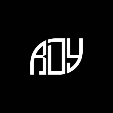 Siyah arka planda RDY harf logosu tasarımı. RDY yaratıcı harflerin baş harfleri logo kavramı. RDY harf tasarımı.