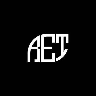 Siyah arkaplanda kırmızı harf logosu tasarımı. RET yaratıcı harflerin baş harfleri logo kavramı. RET harf dizaynı. Siyah arkaplanda RET harf logosu tasarımı. RET yaratıcı harflerin baş harfleri logo kavramı. RET harf tasarımı. Siyah arkgrou üzerinde RET harf logosu tasarımı