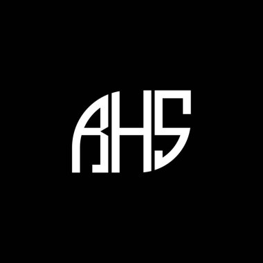 Siyah arka planda RHS harf logosu tasarımı. RHS yaratıcı harflerin baş harfleri logo kavramı. RHS harf dizaynı. RHS harfi logo tasarımı. Siyah arkaplanda. RHS yaratıcı harflerin baş harfleri logo kavramı. RHS harf tasarımı. RHS harfi logo tasarımı.