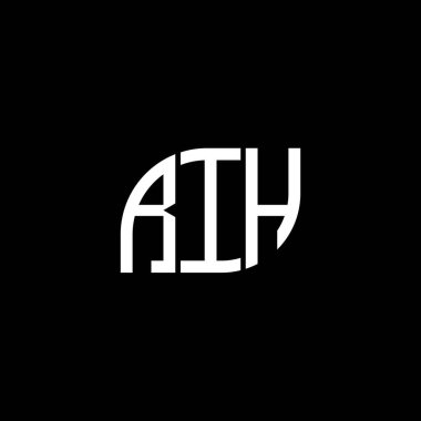 RIH harfi logo tasarımı siyah arka planda. RIH yaratıcı harflerin baş harfleri logo kavramı. RIH mektup dizaynı. RIH harf logosu tasarımı siyah arkaplanda. RIH yaratıcı harflerin baş harfleri logo kavramı. RIH harf tasarımı. RIH harf logosu tasarımı siyah backgrou üzerine