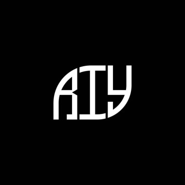 RIY harf logosu tasarımı siyah arka planda. RIY yaratıcı harflerin baş harfleri logo kavramı. RIY harf tasarımı.
