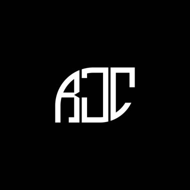 Siyah arka planda RJC harf logosu tasarımı. RJC yaratıcı harflerin baş harfleri logo kavramı. RJC harf tasarımı.