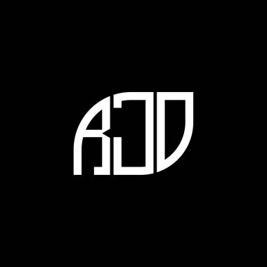 Siyah arka planda RJO harf logosu tasarımı. RJO yaratıcı harflerin baş harfleri logo kavramı. RJO harf tasarımı.