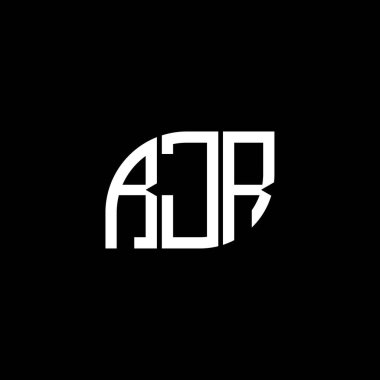 Siyah arka planda RJR harf logosu tasarımı. RJR yaratıcı harflerin baş harfleri logo kavramı. RJR harf tasarımı.