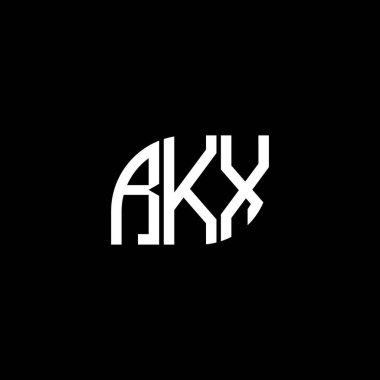 Siyah arkaplanda RKX harf logosu tasarımı. RKX yaratıcı harflerin baş harfleri logo kavramı. RKX harf tasarımı.