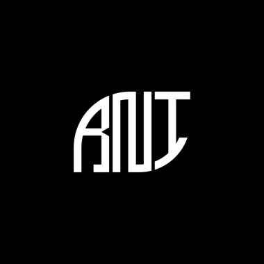 Siyah arka planda RNI harf logosu tasarımı. RNI yaratıcı harflerin baş harfleri logo kavramı. RNI harf tasarımı. RNI harfi logo tasarımı. Siyah arka planda. RNI yaratıcı harflerin baş harfleri logo kavramı. RNI harf tasarımı. RNI harfi logo tasarımı.