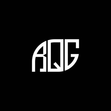 Siyah arkaplanda RQG harf logosu tasarımı. RQG yaratıcı harflerin baş harfleri logo kavramı. RQG harf tasarımı.