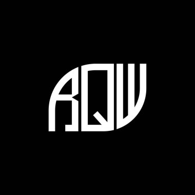 Siyah arka planda RQW harf logosu tasarımı. RQW yaratıcı harflerin baş harfleri logo kavramı. RQW harf dizaynı. RQW harf logosu tasarımı. Siyah arkaplanda. RQW yaratıcı harflerin baş harfleri logo kavramı. RQW harf dizaynı. RQW harf logosu dizaynı siyah backgrou üzerine