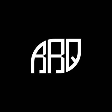 Siyah arka planda RRQ harfi logo tasarımı. RRQ yaratıcı harflerin baş harfleri logo kavramı. RRQ harf tasarımı.