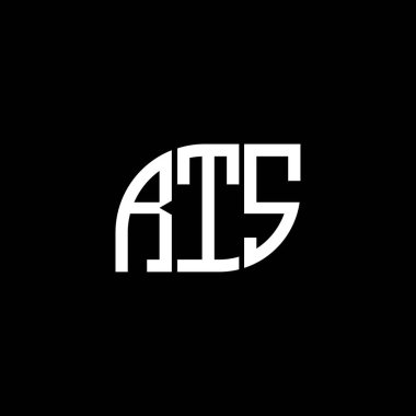 Siyah arkaplanda RTS harfi logo tasarımı. RTS yaratıcı harf logosu konsepti. RTS harf tasarımı.