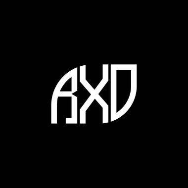 Siyah arka planda RXO harf logosu tasarımı. RXO yaratıcı harflerin baş harfleri logo kavramı. RXO harf tasarımı.