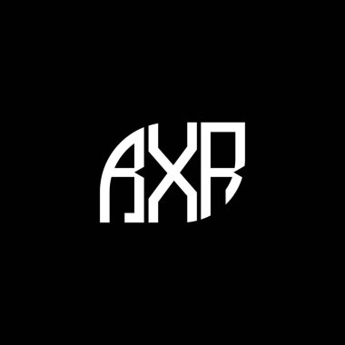 Siyah arka planda RXR harf logosu tasarımı. RXR yaratıcı harflerin baş harfleri logo kavramı. RXR harf tasarımı.