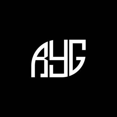 Siyah arka planda RYG harf logosu tasarımı. RYG yaratıcı harflerin baş harfleri logo kavramı. RYG harf tasarımı. RYG harfi logo tasarımı. Siyah arkaplanda. RYG yaratıcı harflerin baş harfleri logo kavramı. RYG harf tasarımı. RYG harfi logo tasarımı.