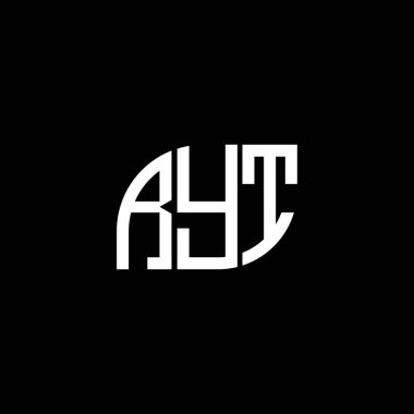 Siyah arka planda RYT harf logosu tasarımı. RYT yaratıcı harflerin baş harfleri logo kavramı. RYT harf tasarımı. RYT harf logosu tasarımı. Siyah arkaplanda. RYT yaratıcı harflerin baş harfleri logo kavramı. RYT harf tasarımı. RYT harf logosu tasarımı.