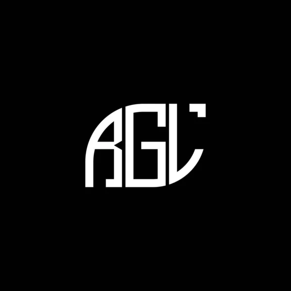 Diseño Del Logotipo Letra Rgl Sobre Fondo Negro Rgl Iniciales — Archivo Imágenes Vectoriales