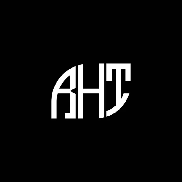 Σχεδιασμός Λογότυπου Γραμμάτων Rht Μαύρο Φόντο Δημιουργικά Αρχικά Rht Έννοια — Διανυσματικό Αρχείο