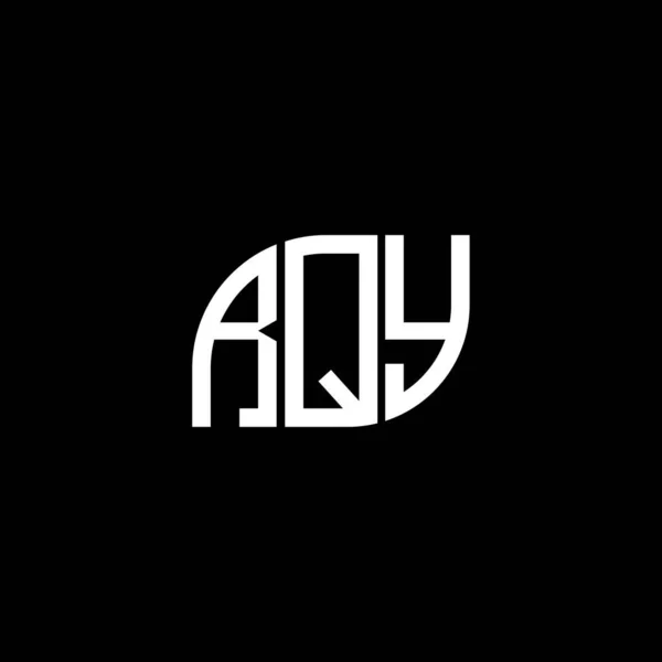 Дизайн Логотипа Буквы Rqy Черном Фоне Концепция Логотипа Инициалами Rqy — стоковый вектор