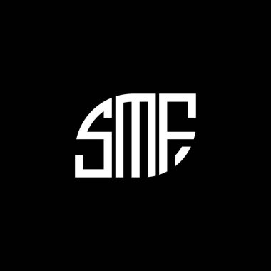 Siyah arka planda SMF harf logosu tasarımı. SMF yaratıcı harflerin baş harfleri logo kavramı. Siyah arkaplanda SMF harf logo tasarımı. SMF yaratıcı harflerin baş harfleri logo kavramı. SMF harf tasarımları SMF harf logo tasarımı siyah backgrou üzerine