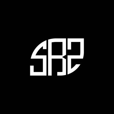 Siyah arkaplanda SRZ harf logosu tasarımı. SRZ yaratıcı harflerin baş harfleri logo kavramı. SRZ harf tasarımı.