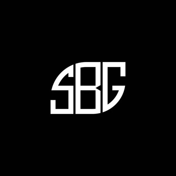 Sbg Letter Logo Design Auf Schwarzem Hintergrund Sbg Kreative Initialen — Stockvektor