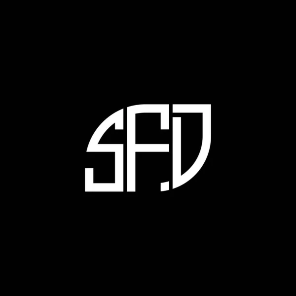 Sfd Letter Logo Design Black Background Sfd Creative Initials Letter — Stock Vector