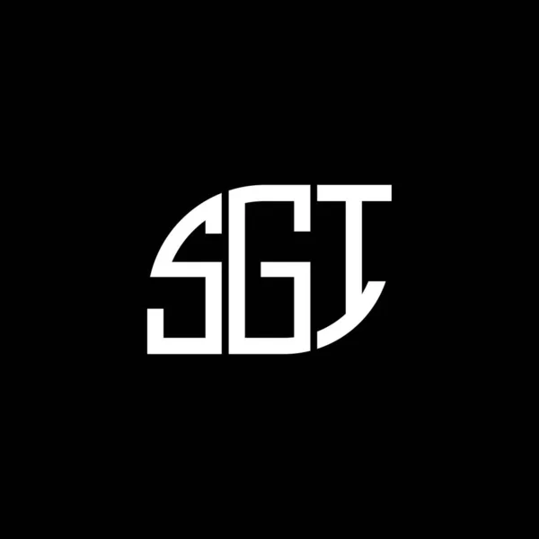 Sgi Letter Logo Design Black Background Sgi Creative Initials Letter — Stock Vector