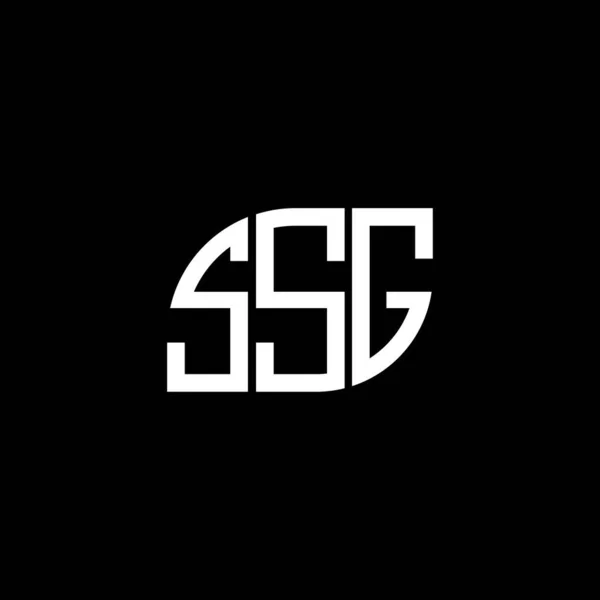 Ssg Letter Logo Design Black Background Ssg Creative Initials Letter — Stock Vector