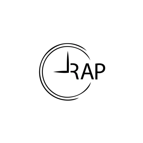 Rap Letter Logo Design White Background Rap Creative Initials Letter — Stock Vector