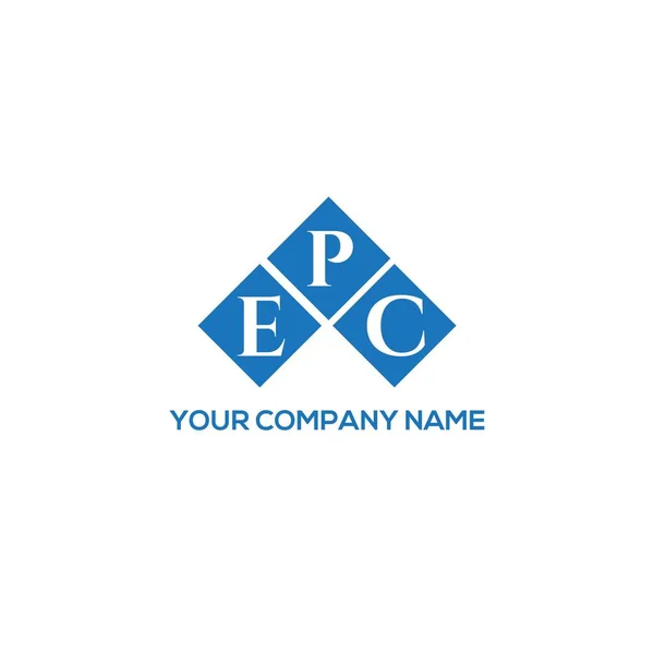 Epc Письмо Дизайн Логотипа Белом Фоне Epc Творческие Инициалы Буквенная — стоковый вектор