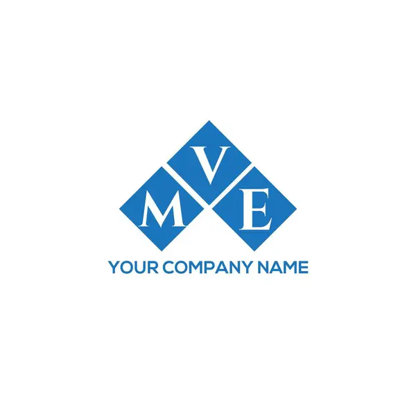 Diseño Del Logotipo Letra Mve Sobre Fondo Blanco Mve Iniciales — Vector de stock
