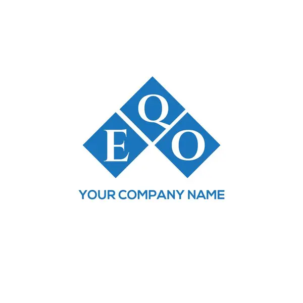 Eqo Brev Logotyp Design Vit Bakgrund Eqo Kreativa Initialer Brev — Stock vektor