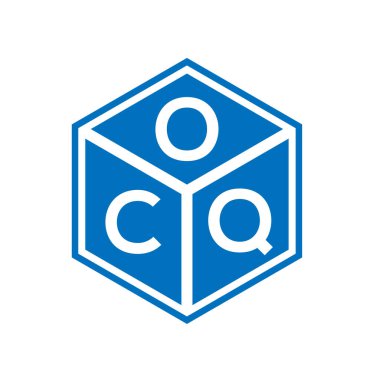 Siyah arka planda OQC harf logosu tasarımı. OQC yaratıcı harflerin baş harfleri logo kavramı. OQC harf tasarımı.