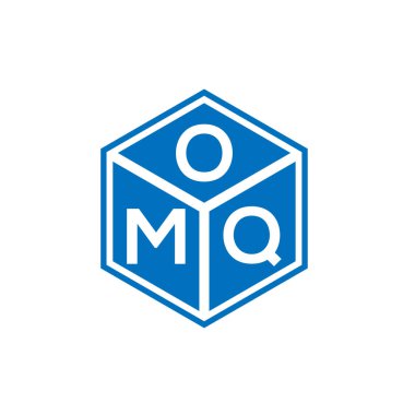 Siyah arkaplanda OQM harf logosu tasarımı. OQM yaratıcı harflerin baş harfleri logo kavramı. OQM harf tasarımı.