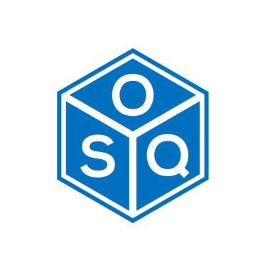 Siyah arka planda OQS harf logosu tasarımı. OQS yaratıcı harflerin baş harfleri logo kavramı. OQS harf tasarımı.