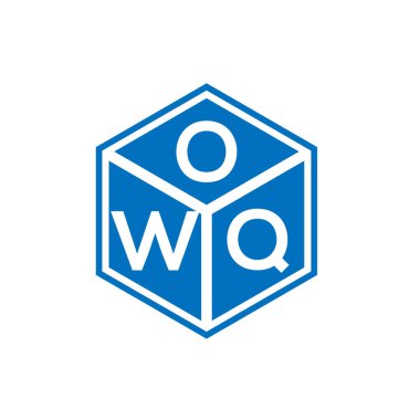 Siyah arka planda OQW harf logosu tasarımı. OQW yaratıcı harflerin baş harfleri logo kavramı. OQW harf tasarımı.