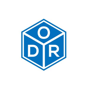 Siyah arka planda ameliyathane logosu tasarımı. Ameliyathane yaratıcı harflerin baş harfleri logo konsepti. ORD harf tasarımı.