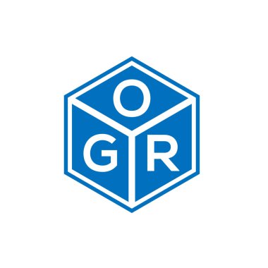 Siyah arka planda OGR harf logosu tasarımı. OGR yaratıcı harflerin baş harfleri logo kavramı. OGR harf tasarımı.