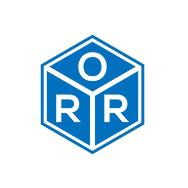 Siyah arkaplanda ameliyathane logosu tasarımı. Ameliyathane yaratıcı harfler logosu konsepti. ORR harf tasarımı.