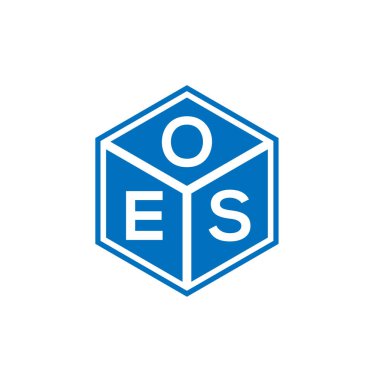 Siyah arka planda OES harfi logo tasarımı. OES yaratıcı harflerin baş harfleri logo kavramı. OES harf tasarımı.